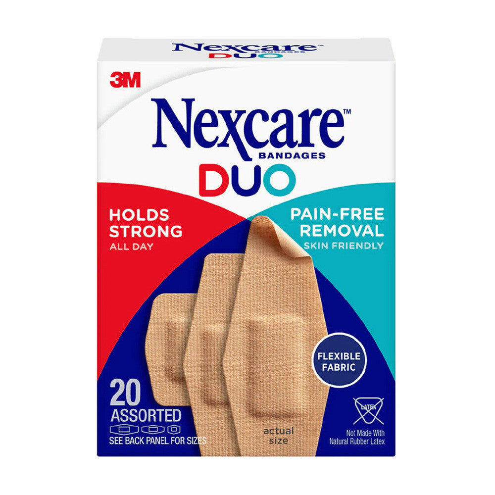 Nexcare Duo Flexible Fabric Assorted Bandages, 20 Ea